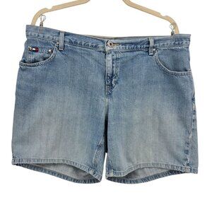 Vintage Tommy Hilfiger Womens 14 Shorts Boyfriend Denim Jean Distressed Y2K